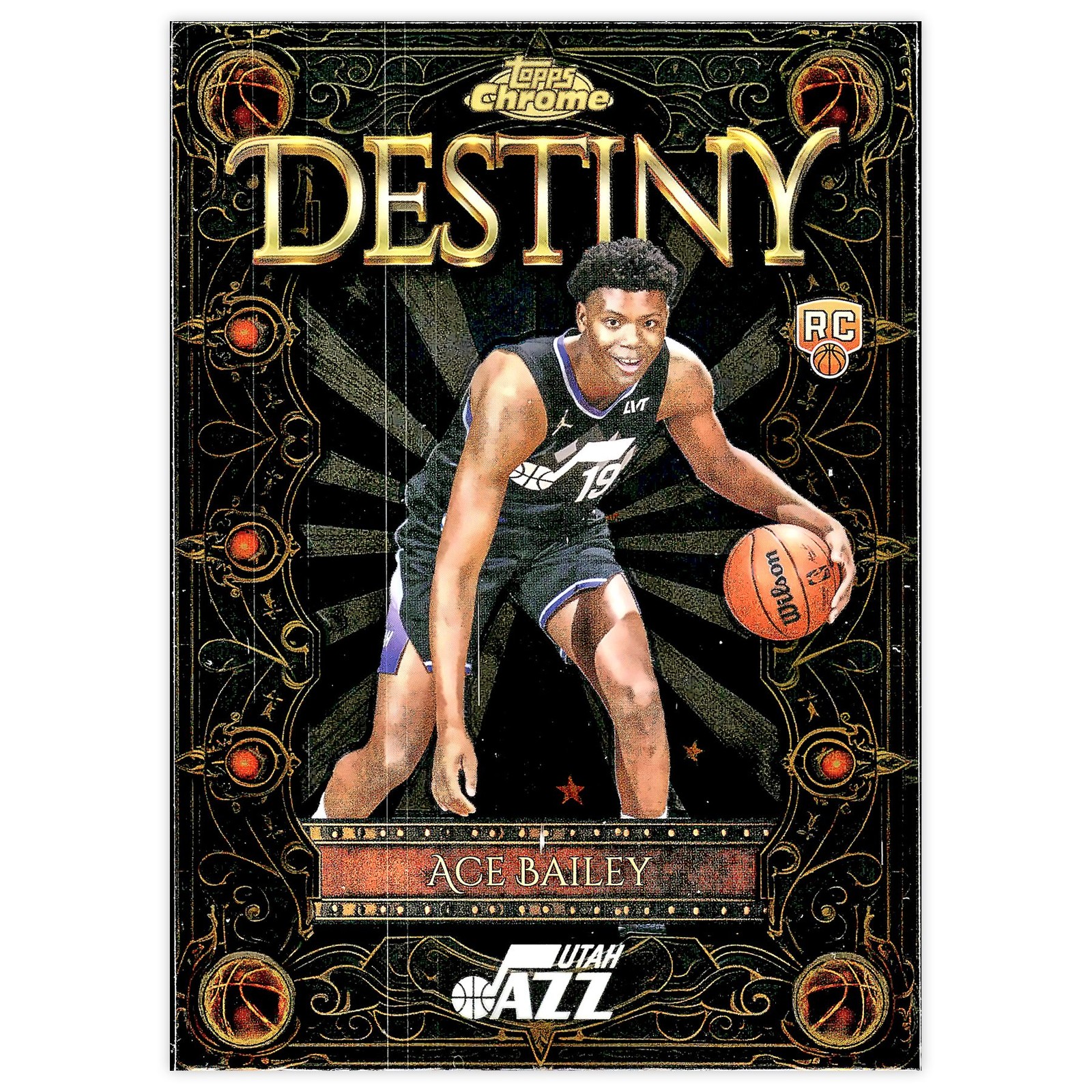Ace Bailey Rookie 2025 Topps Chrome Basketball #D-5 Destiny Utah Jazz