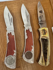 Lot of 3 Vintage Centennial 1900-'00 100th anniv. pocket knives with pouches — photo 1