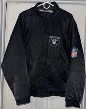 Vintage Las Vegas Oakland Raiders Apex One NFL Full Zip Black Jacket Mens Size M