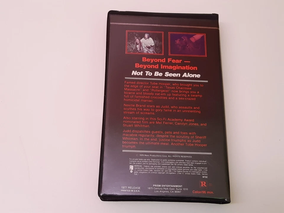 Eaten Alive 1977 VHS USA NTSC Prism Video Clamshell Tobe Hooper Mel Ferrer - Bild 2 von 4