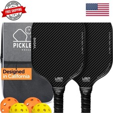 Pickleball Paddles, USAPA Approved Fiberglass Surface Pickleball Set, Lightwe...