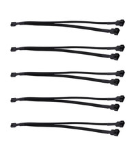5-Pack 1 to 2 PWM Fan Splitter Cable,12 Inch 2 Way PC Fan Power Extension Cable