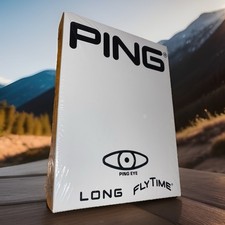 PING EYE Long Fly Time 12 White Golf Balls Factory Sealed Box Retired set