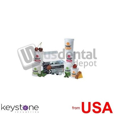 KEYSTONE Gelato Prophy Paste -  12oz jar.Coarse  Grit , Cherry. Non-Splat 446246