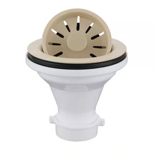 3-1/2 In. Kitchen Sink Basket Strainer in Bisque