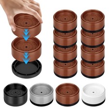 "Heavy Duty Furniture Risers Set of 8  Adjustable Bed & Sofa Elevators"