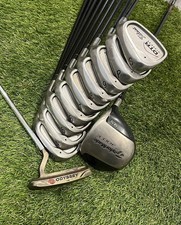 Mens Full Set of Golf Clubs Titleist DTR Irons Taylormade Driver Odyssey Putter 