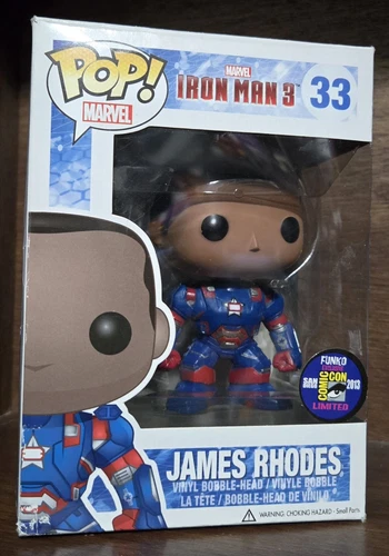 Funko Pop! James Rhodes #33 - Marvel Iron Man 3 - 2013 SDCC Excl **Box Damage**