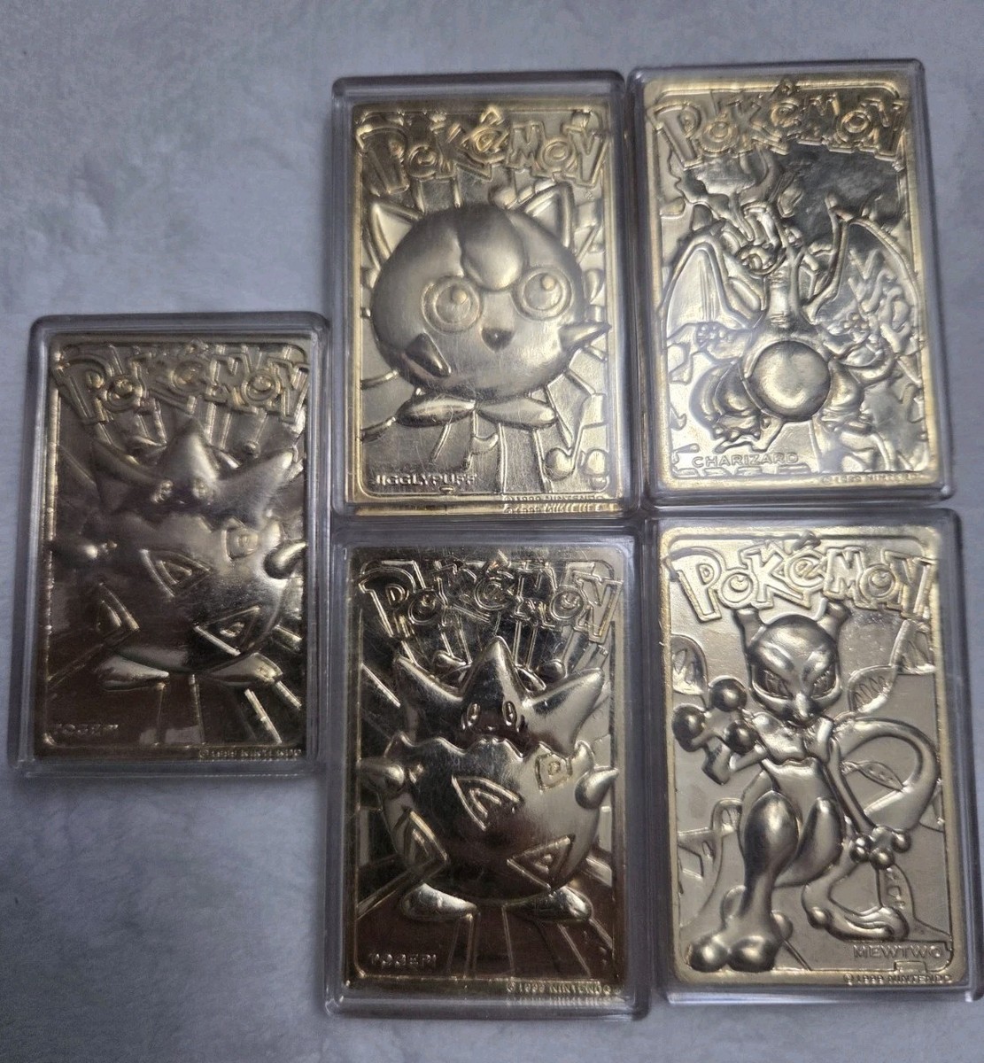 1999 Burger King Pokemon Gold Plated Trading Cards | eBay