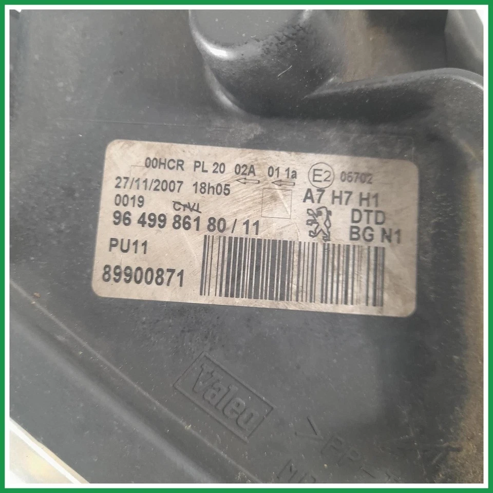 Faro Fanale Proiettore Anteriore DX Peugeot 207 SW Outdoor 620695 2007 2009 - Immagine 4 di 4