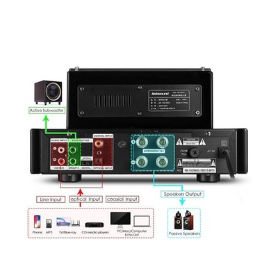 Nobsound MS-10D MKIII HiFi Bluetooth Hybrid Tube Power Amplifier