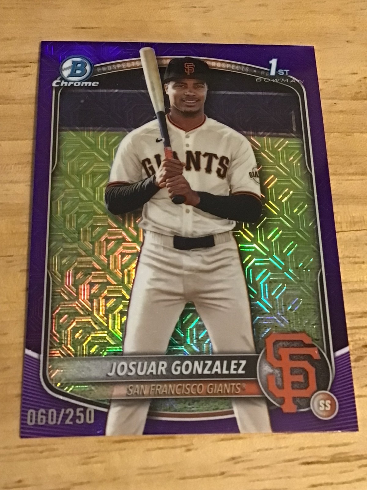 2025 Bowman Chrome Prospects Mega Box Josuar Gonzalez #BCP-153 Purple /250