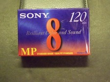 Sony 120 Minute MP 120 Video8 Blank Video Cassette NEW Sealed