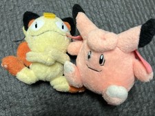 BANDAI Pokemon Early Pokemon Meowth Pokemon Clefable Small Plush Stuffed Toy