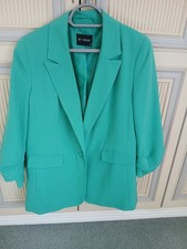 Green Ladies Et Vous  Blazer Jacket Size 14