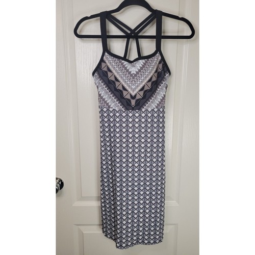 Prana Geometric Cora Built in Bra Strappy Activewear Dress - Picture 4 of 4