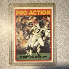 1972 Topps Pro Action Terry Bradshaw #120 Steelers Football Base Set