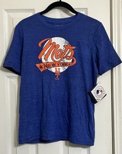 METS MLB GENUINE YOUTH SIZE M CREW NECK SHORT SLEEVE T SHIRT NEW TAGS