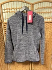 Ladies Peter Storm Blue Marl Navy Fleece Hooded Top Size 14 Very Soft BNWT - WIL