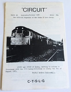 CIRCUIT Class 27 Loco Group latest class 26 news workings Scotland 1988
