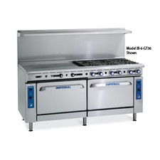 Imperial IRG72 72 in Gas Range w/ Griddle and Standard Ovens