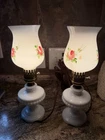 Vintage Hobnail Milk Glass Lamps
