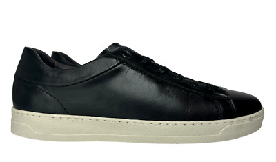 New BRUNO MAGLI ''DIEGO'' Black Leather Sneakers, Men's Size 11 M, MSRP $298