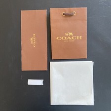 Coach Gift Tote Bag 5" x 7" x 3"  Logo Paper Tissue  Sticker  Envelope