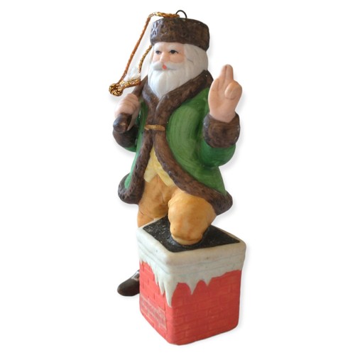 Evolution Of The American Santa Claus Ornament Ceramic In Chimney Tom Tierney - Picture 10 of 17