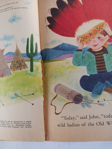 a Little Golden Book I'M AN INDIAN TODAY by Kathryn Hitte ©1961 1st Edition, 425 - Foto 6 di 6