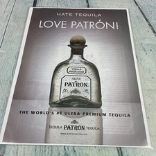2003 Patron Tequila Bar Vintage Print Ad/Poster Pinup Promo Art Magazine Page