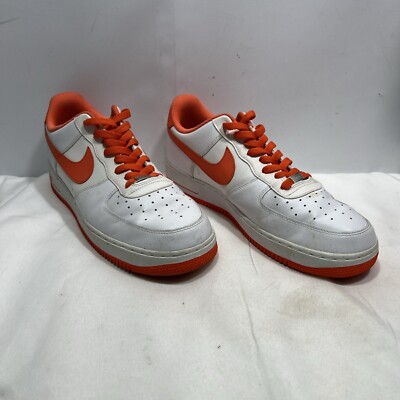 NIKE Men's Air Force 1 Low White/Turf Orange Trainers