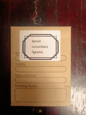 3 Grams lemon cucumber seeds 80% germination so tasty 