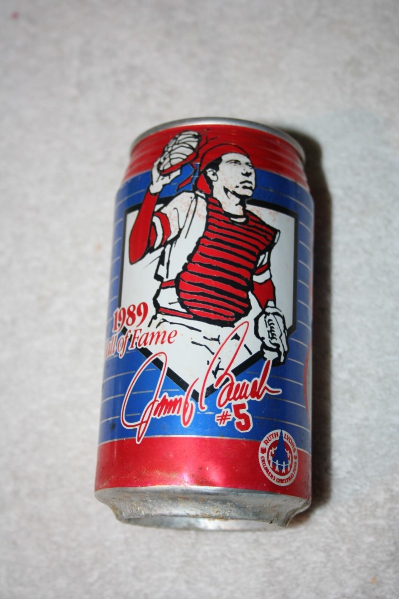 Vintage 1989 Johnny Bench Wild Cherry Crush Cola Hall of Fame Can