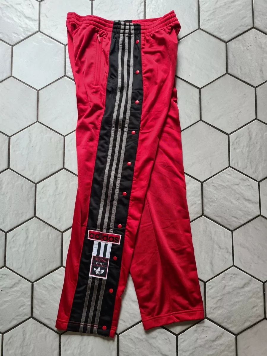 New Red Adidas Vintage adibreak poppers Track Pants D6 34 W size L large | eBay