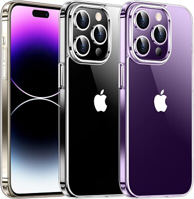 For iPhone 15 Pro Max 14 Pro 15 Plus Clear Case Phone Cove with Screen Protector | eBay For iPhone 15 Pro Max 14 Pro 15 Plus Clear Case Phone Cove with Screen Protector | eBay