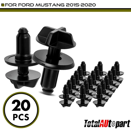 20x Battery Cover Pin Retainer Clips Push-Type for Ford Mustang 15-20 7 mm Nylon