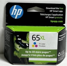 HP 65XL Tri-Color Ink Cartridge High Yield Exp Sept 2023 New Genuine