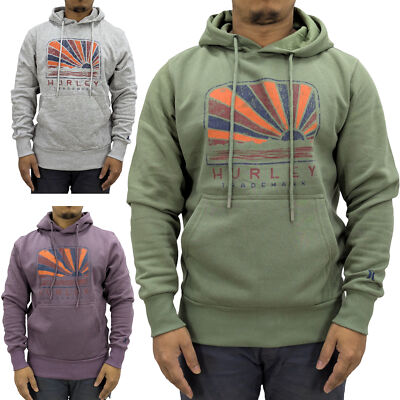 HURLEY Herren Pullover Hoodie Kapuzenpullover Fleece Oberteil Hoody Print Pulli S-XL