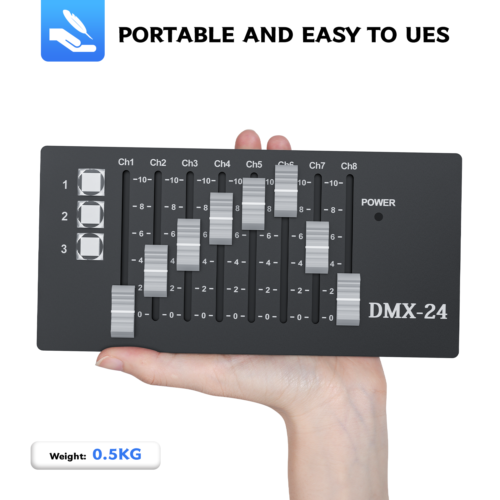 Rechargeable DMX 24 Channels Operator Console Controller for DJ Stage Lighting - Picture 10 of 11