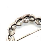 VTG Sterling Silver 925 Marcasite Faux Pearl Round Wreath Brooch Pin Estate — photo 8