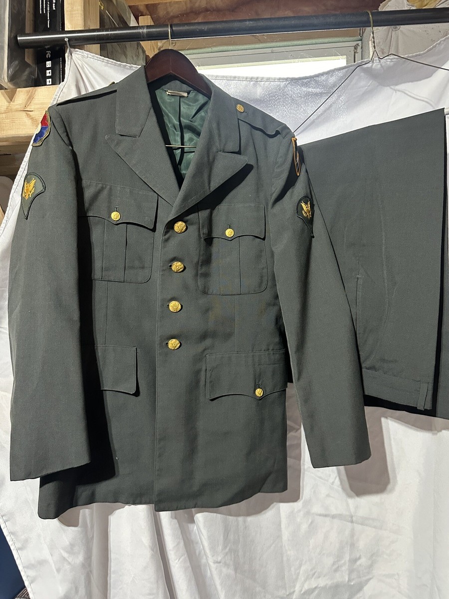 US ARMY Class A Dress Uniform w/pants Vietnam Era 1960s w/ Rank
