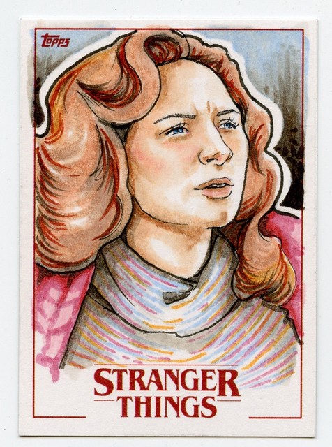 2018 Topps Stranger Things Sketch Card of Carol 1/1 Artist ...
