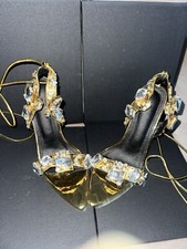 vintage gold heels 8.5