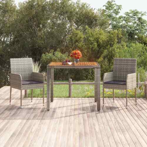 Mesa de Jardín Mueble de Comedor Balcón Patio Terraza Exterior Ratán PE vidaXL - Imagen 10 de 36