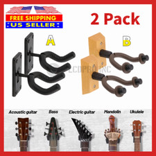 2Pcs Guitar Hangers Rack Adjustable Instrument Display Wall Mount Holder Hook US