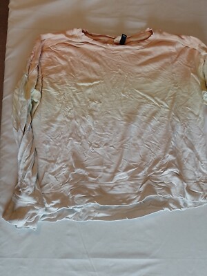 Damen Pullover Universalfaden Größe Xxl Cropped Ombre Orange Weiß 17004