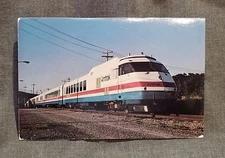 LMH Postcard AMTRAK Rohr RTL Turboliner Passenger Gas Turbine Rensselaer 1976