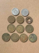 (12) Vintage Game Play Tokens - Castle Park, Showbiz Pizza, Fun Zone, Etc.