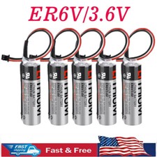 5X MTOSHIBA ER6V 3.6V ER6VC119B/119A 2400mAh PLC Battery With Black Plug US
